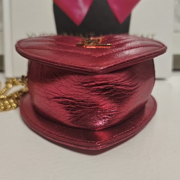 SOLD 💔 Yves Saint Laurent Monogram Love Heart Crossbody Bag 🩷 LIMITED EDITION - Picture 8 of 15